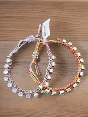 Bracelet Set, Macys Exclusive, On 34th, Gold-Tone Crystal Cord Slider